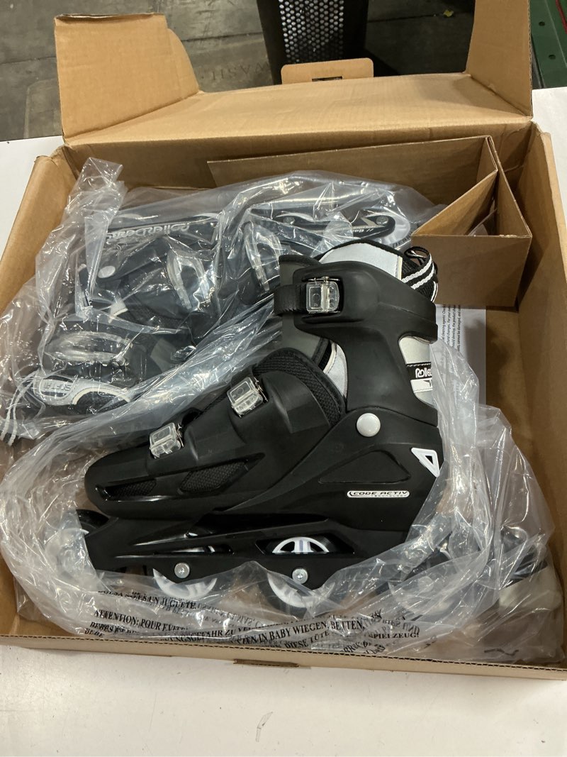 Condition photo showing Good Condition for roller derby v-tech 500 adjustable performance inline skates for men, women, kids, teens black adult size 6-9