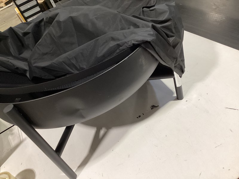 Condition photo showing As Is for origin 21 28-in w steel round portable wood-burning fire pit