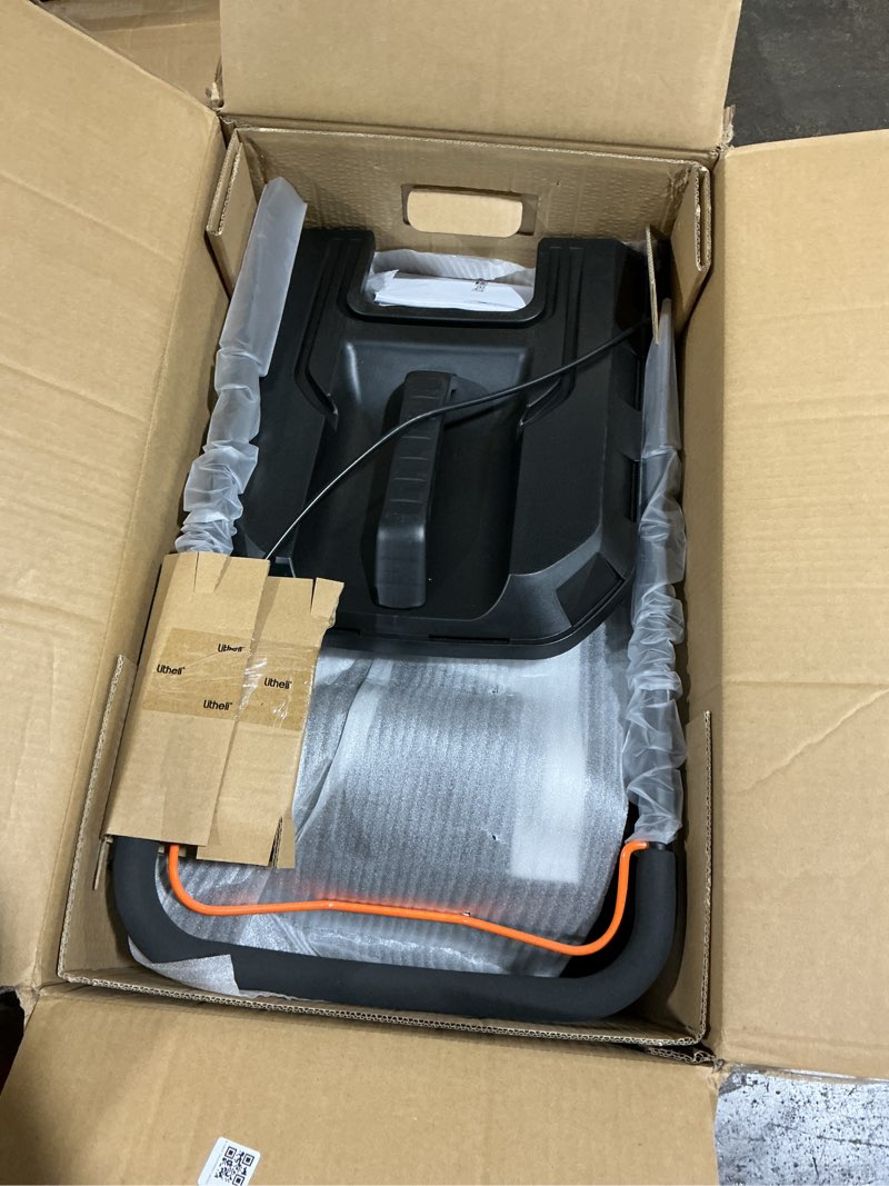 Condition photo showing Good Condition for Litheli Cordless Lawn Mower 13 Inch, U20 Handy+ 20V Electric Lawn Mowers for Garden, Yard and Farm, 5 Heights Adjustment, Light Weight,4.0Ah Portable Battery Included Orange 1 Battery