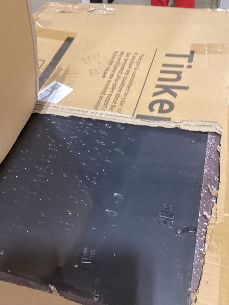 Condition photo showing As Is for 20x30 Poster Frame Walnut with Black Back Board, Curved Extra Wide Edges, Wooden Vintage Style 20x30 Picture Frame for Wall Decor. Walnut Brown 20x30