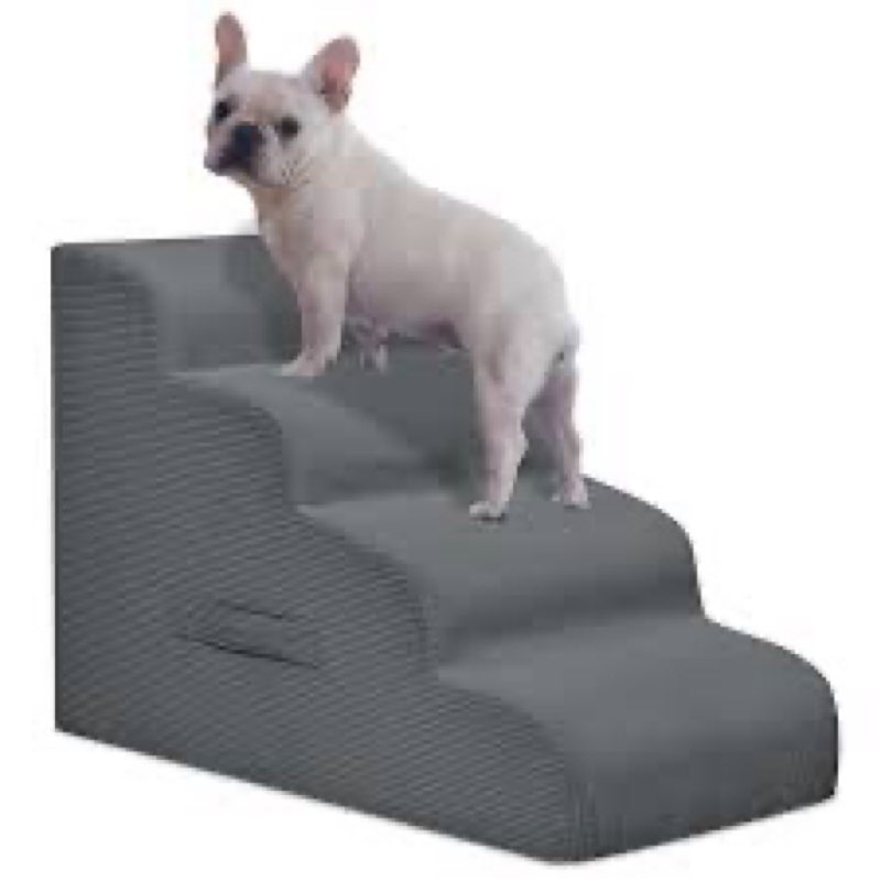 Mesa Lemon Dog Stairs for Small Dogs and Cats, 20" H 4 Steps Dog Ramp for High Beds, Couch, Sofa, Wa