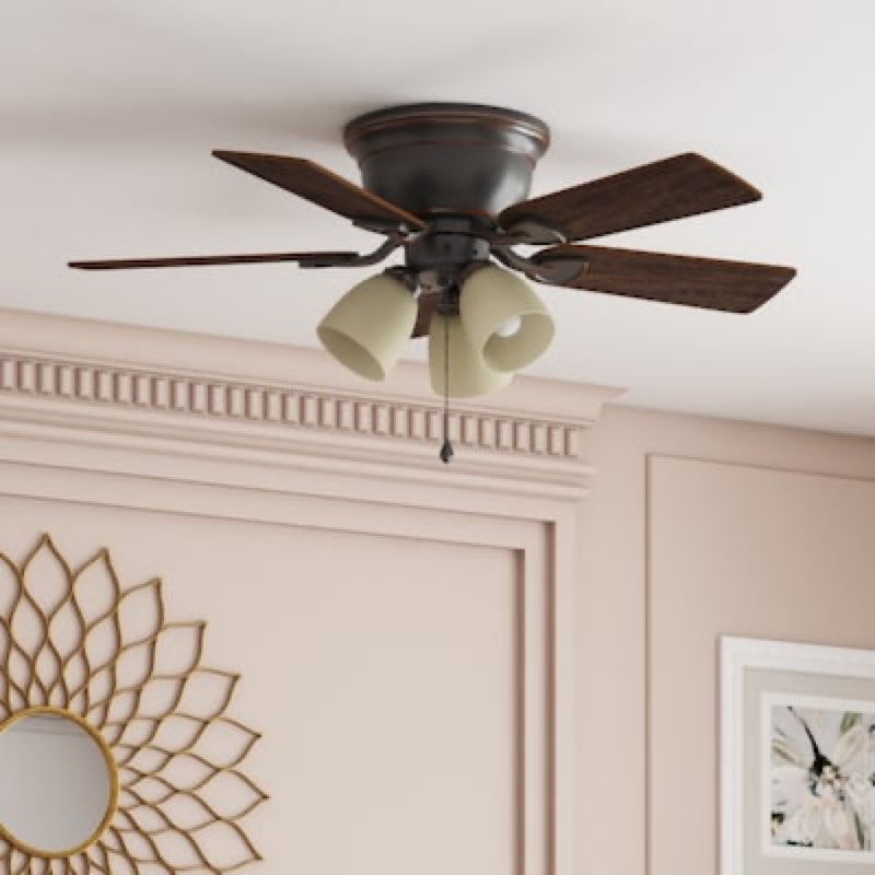 harbor breeze centreville 42-in oil-rubbed bronze indoor flush mount ceiling fan