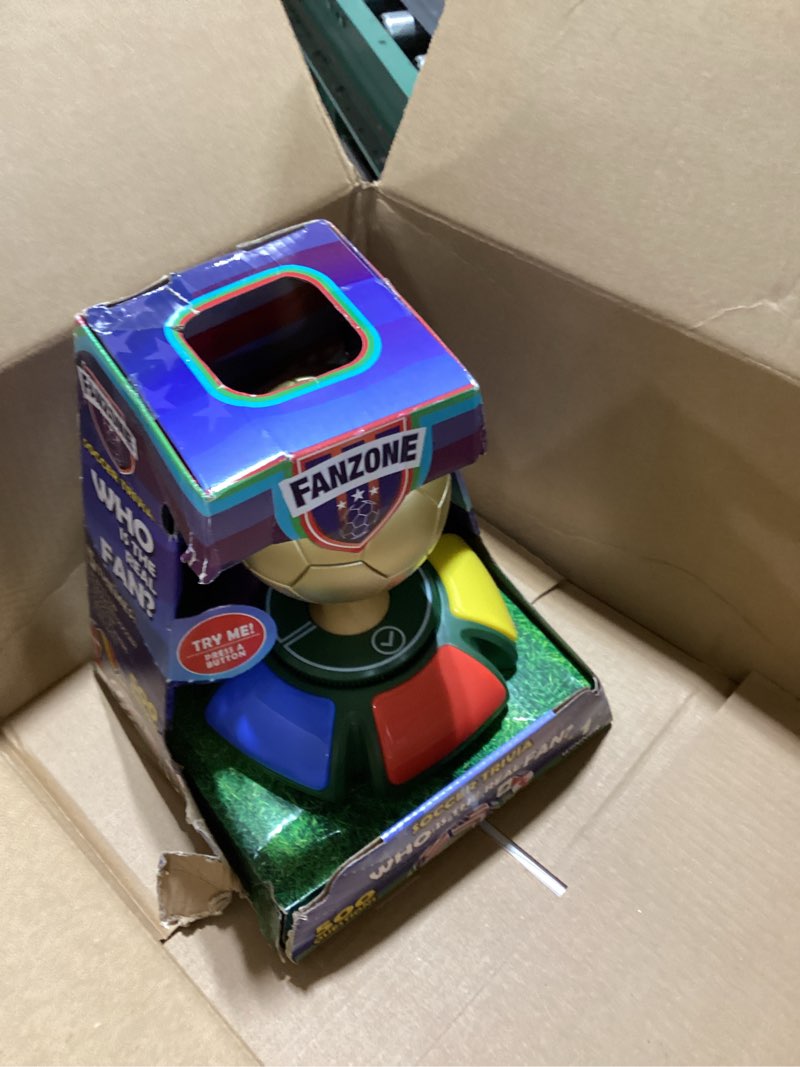 Condition photo showing New/Like New for Fanzone Soccer Trivia Game - Who is The Real Fan? Soccer Ball Games | for Passionate Soccer Fans | Soccer Toys with Virtual Game Master, 2-5 Players | Soccer Lovers