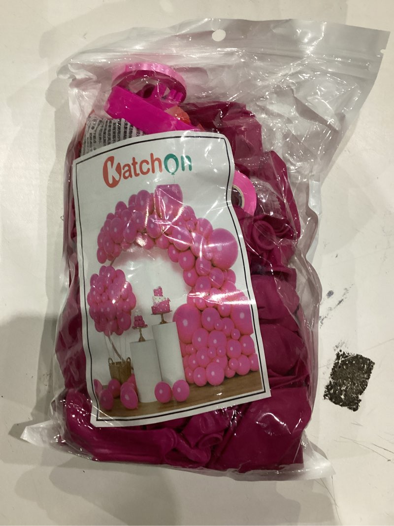 Condition photo showing Good Condition for KatchOn, 144 Pcs Fuchsia Pink Balloons Arch Kit - Different Sizes 18, 12, 10, 5 Inches | Birthday Balloons Kit, For Birthday Decorations | Graduation Decorations 2025