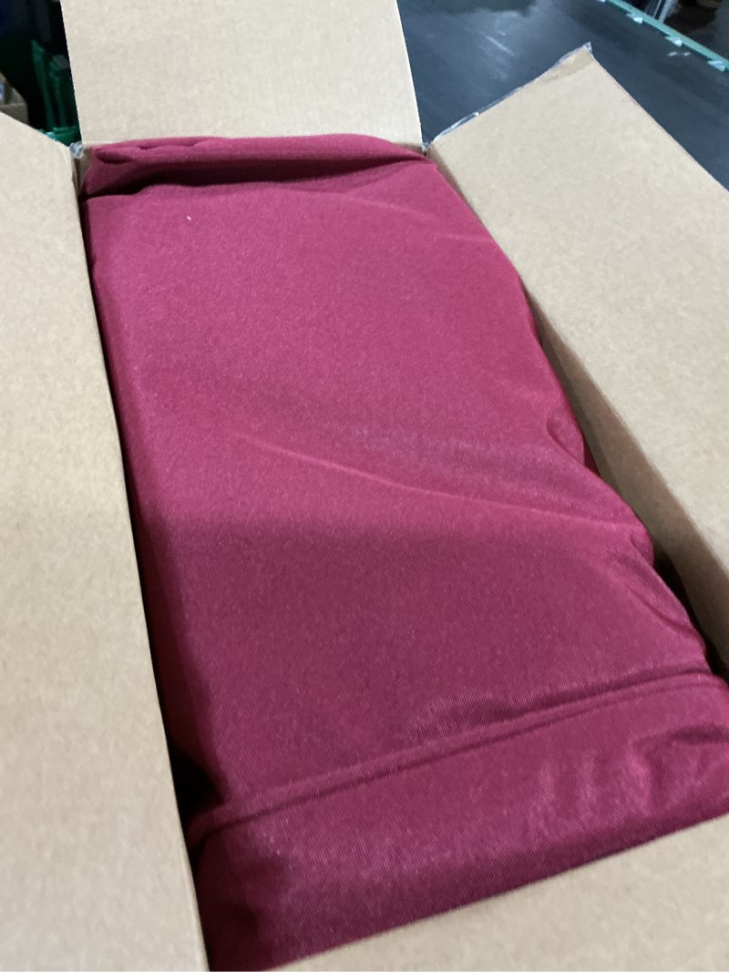 Condition photo showing Good Condition for downluxe 24x24 outdoor chair cushions, waterproof fade resistant patio furniture cushions with handle & removable cover, deep seat outdoor cushions for sofa, couch and patio chairs, burgundy burgundy 24 x 24 inch