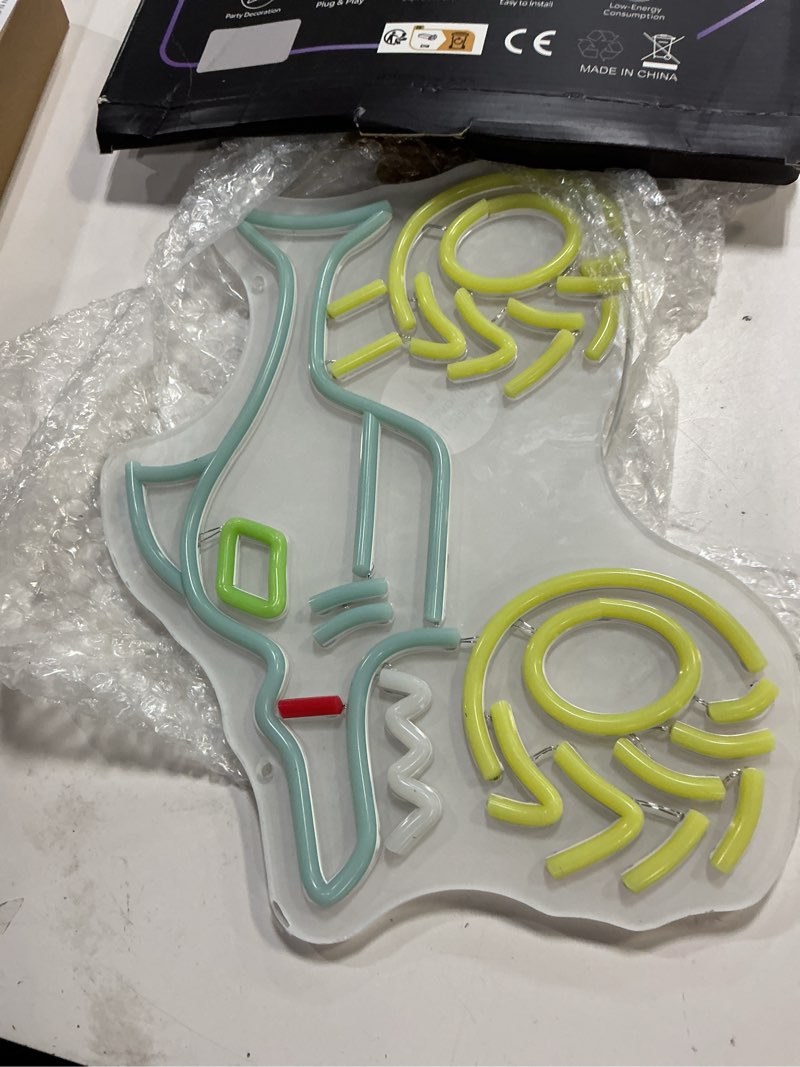 Condition photo showing Good Condition for Monster Truck Neon Sign for Wall Decor Dimmable Shark Truck Neon Light for Man Cave Birthday Car Gifts for Men Led Shark Car Sign for Boys Bedroom Game Room Beer Bar Beach Party 13.3 * 9.4In(WZCP322) Ice Blue+Cool White-K