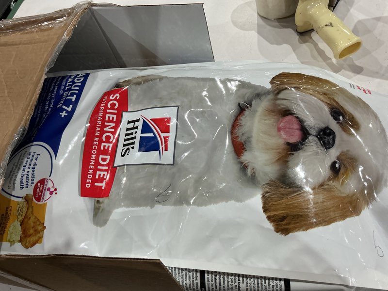 Condition photo showing Good Condition for hill's science diet adult 7+ small bites dry dog food | #1 veterinarian recommended, chicken meal, barley, & rice, 15 lb. bag