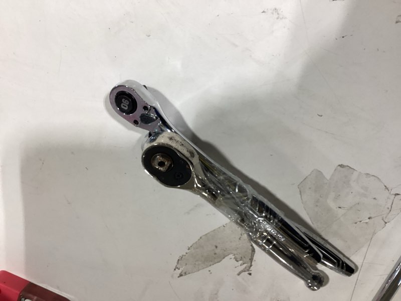 Condition photo showing As Is for tekton 3 -piece 90 -tooth 1/2-in 3/8-in 1/4-in drive full polish handle flexible head ratchet set