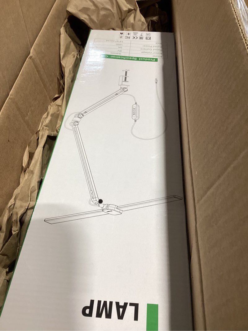 Condition photo showing Good Condition for led desk lamp for office home, 31.5" architect desk light with clamp dual screen computer monitor, 1
