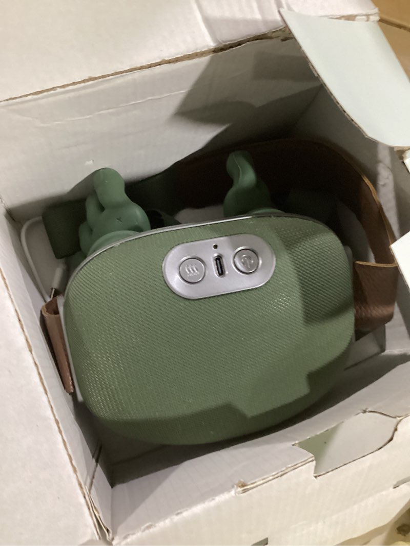 Condition photo showing Good Condition for shoulder and neck massager with heat heated massager, neck massager with fingers, shoulder massager with hands, simulates a real palm massage for comfort, relax muscle tension green