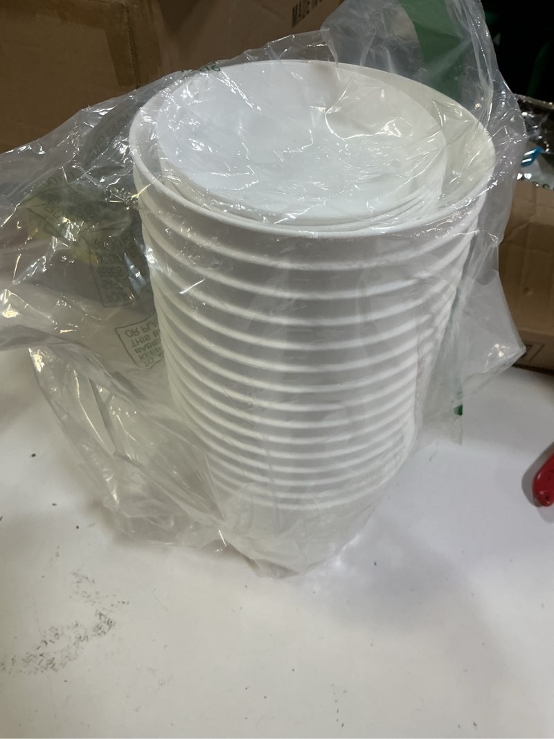 Condition photo showing Good Condition for homenote pots for plants, 15 pack 6 inch plastic planters with multiple drainage holes and trays,plant pots for all home garden flowers succulents (white) white-15 pcs 6 inch