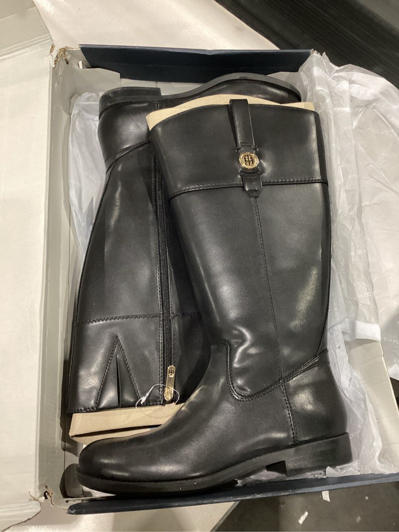 Condition photo showing Good Condition for Tommy Hilfiger Women's Shano Equestrian Boot 8.5 Black/Black