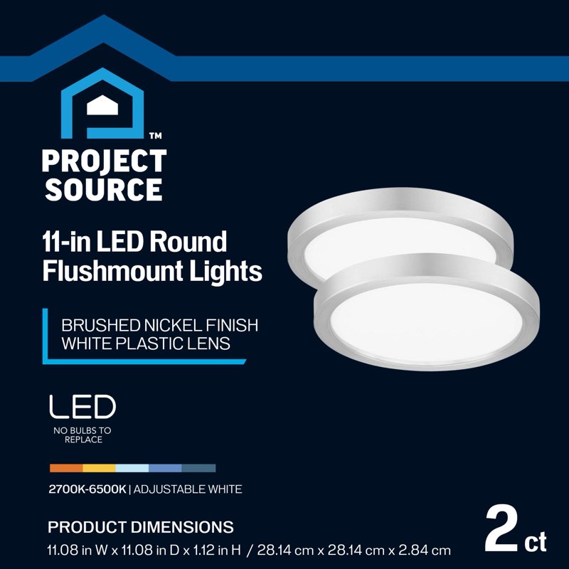 Project source 11 inches led round flush mount lights