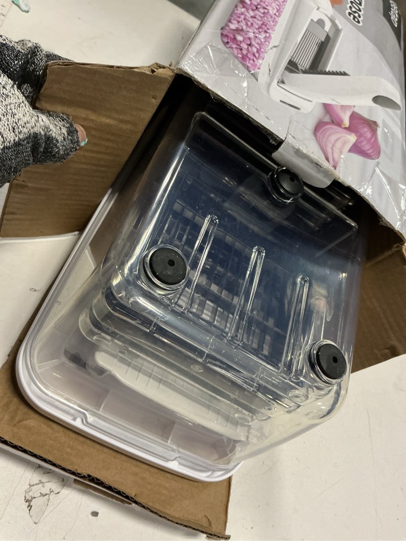 Condition photo showing Good Condition for 8 Blade All-in-1 Vegetable Chopper Mandoline Slicer with Container, Food Chopper, Onion Chopper, Veggie Cutter for Salad, Kitchen Gadgets Accessories Essentials, White White 8-Blade