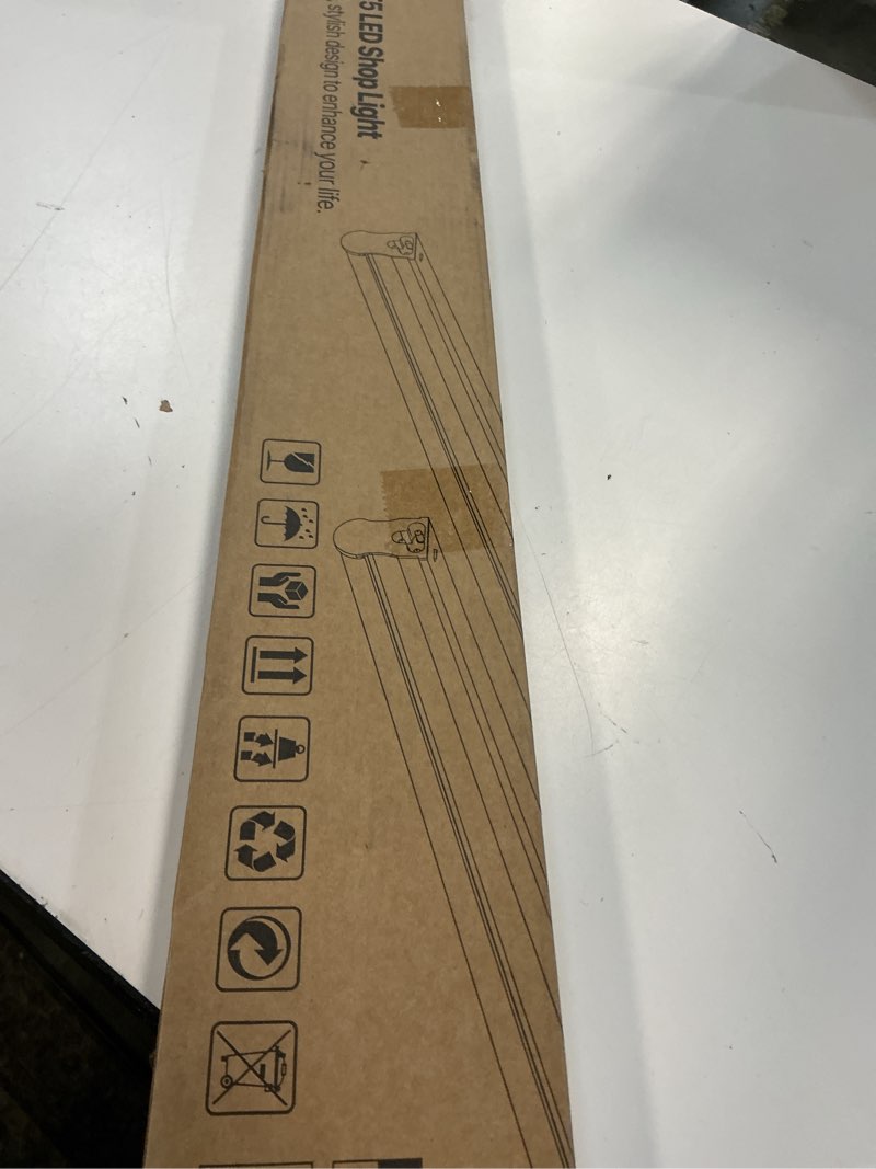 Condition photo showing New/Like New for veriligt 4ft led shop lights (2 pack), 2000lm 6500k super bright white t5 commercial lights, 20w linkable utility integrated single fixture for gym/garage/ceiling/under cabinet, plug & play 6500k super bright white pack of 2