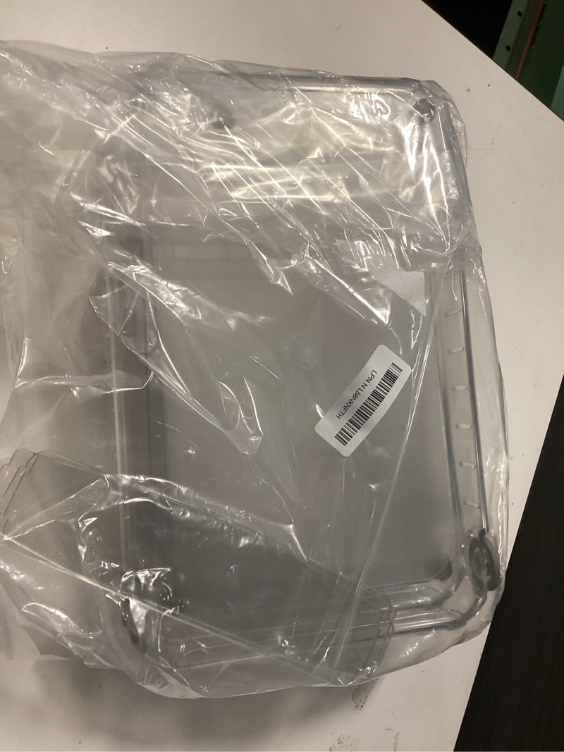 Condition photo showing Good Condition for YouCopia RollOut Fridge Caddy BPA-Free Clear Rolling Refrigerator Organizer Bin with Adjustable Dividers and Handles, 9" Wide Clear 9" Wide Fridge Caddy Bin