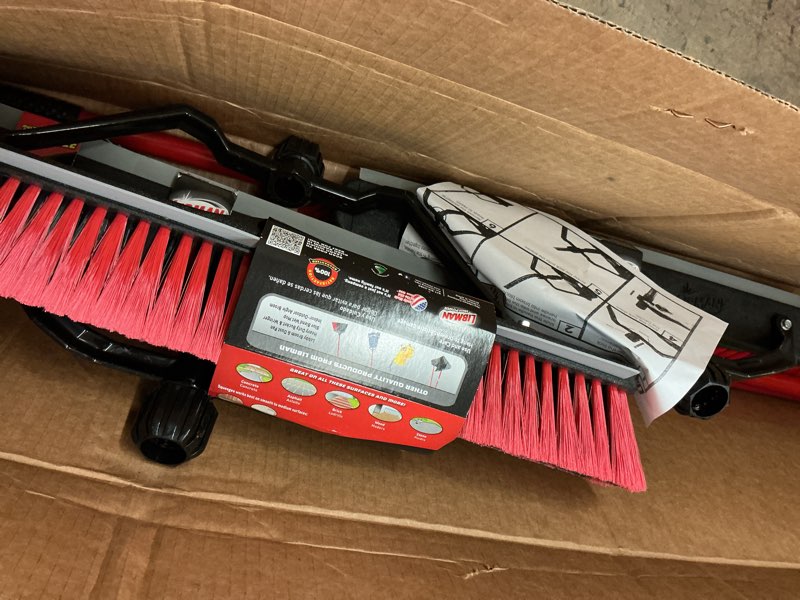 Condition photo showing Good Condition for Libman Commercial 1230 24" Multi-Surface Squeegee Push Broom, Steel Handle, Synthetic Squeegee Blade (Pack of 3)