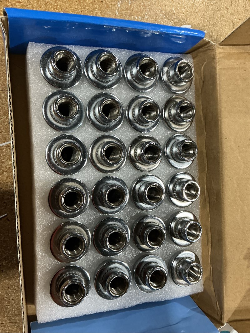 Condition photo showing Good Condition for set of 24, 12x1.5mm 1.85 inch length 13/16 hex oem factory mag lug nuts for tacoma 4 runner fj cruiser matrix gx460 gx470 sr5 pre-runner trd off-road limited m12x1.5 chrome