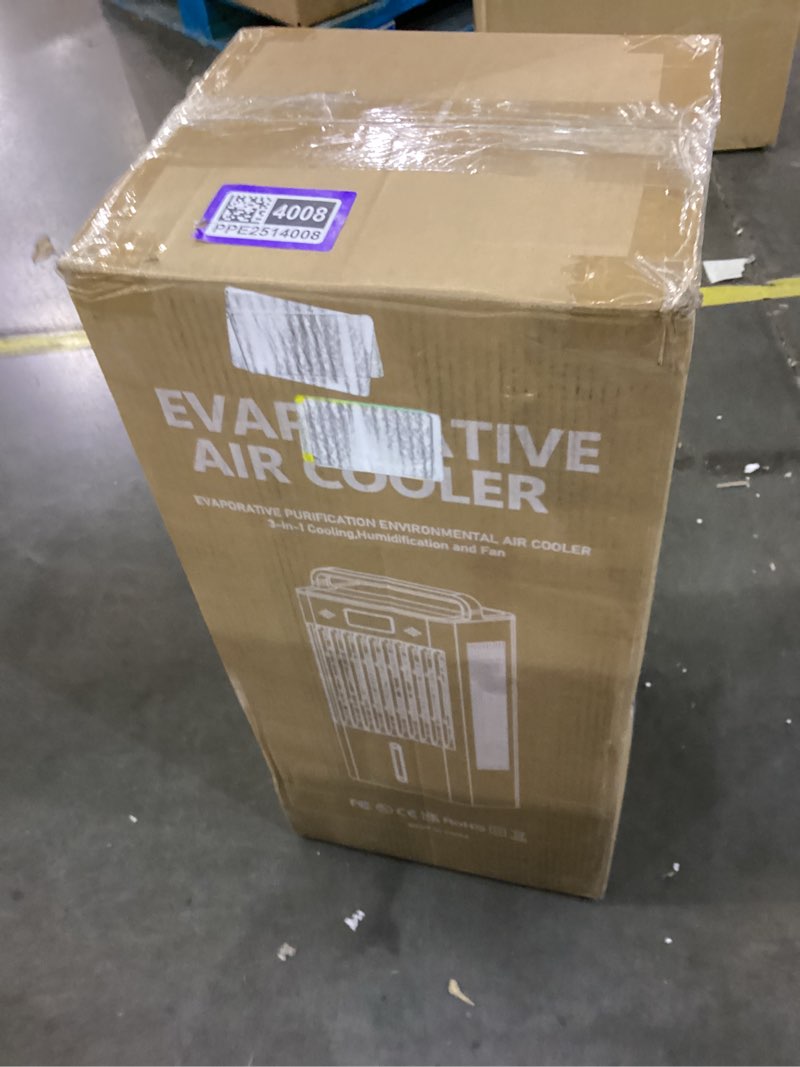 Condition photo showing New/Like New for Portable Windowless Air Conditioners, 3-IN-1 Swamp Cooler, Evaporative Air Cooler, 6 Speeds & 3 Modes, 3-Gal Water Tank for Cooling, 20 FT/S Remote Control, Portable Air Cooler for Indoors