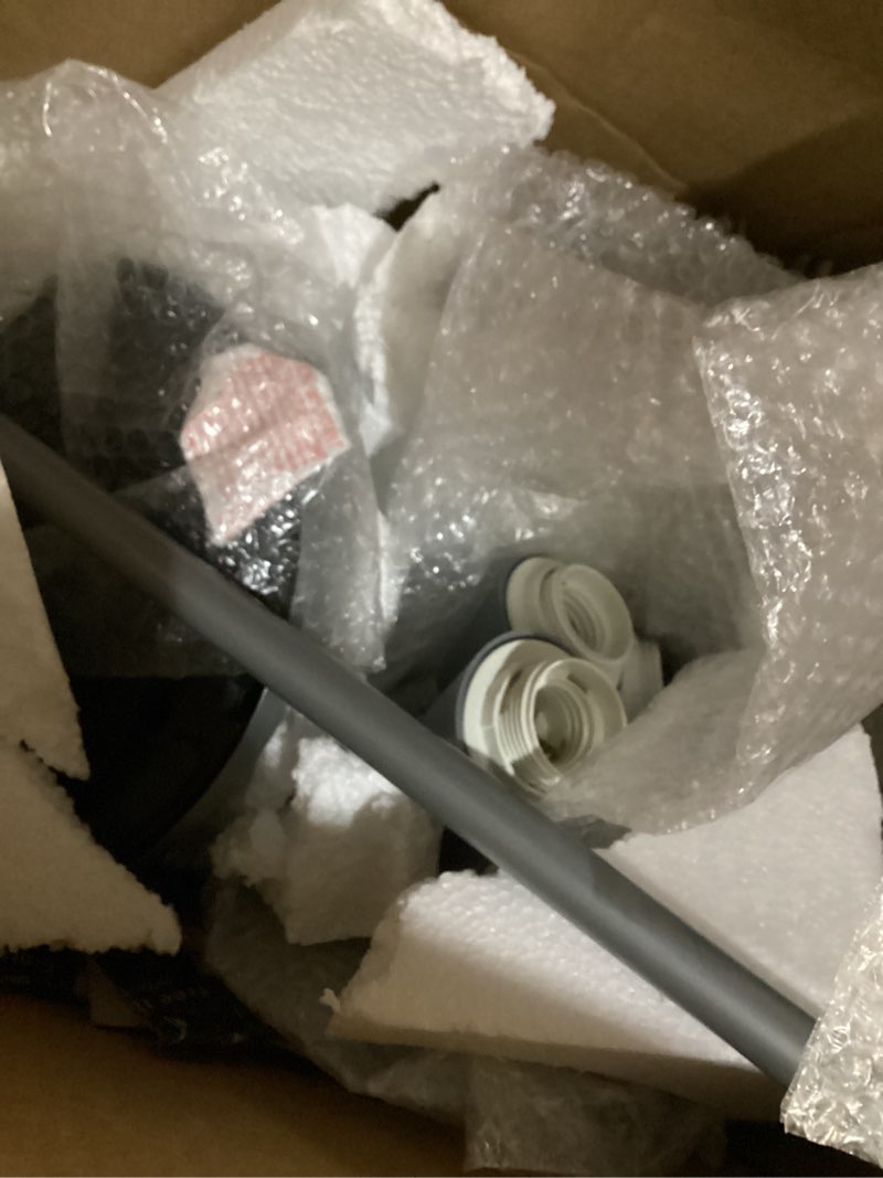 Condition photo showing As Is for HonoDing Medusa Floor Lamps Standing Lamps 5 Heads Adjustable Reading Light Large Shade Use E26 A19 Bulb Floor Lamps for Living Room Bedroom (Silver)