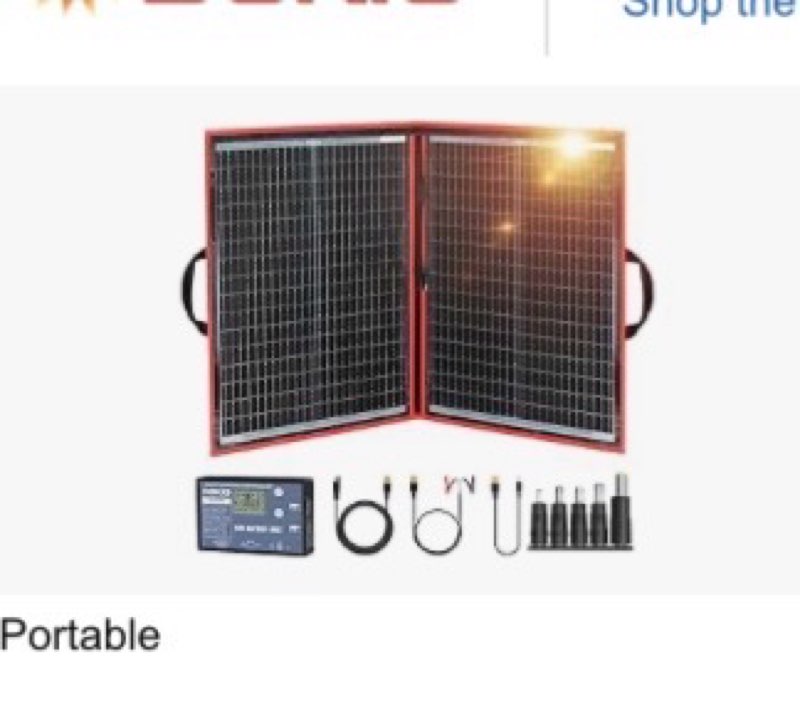 DOKIO 200W 36V Portable Folding Solar Panel Kit for 24V Batteries & Power Stations Lightweight Flexi