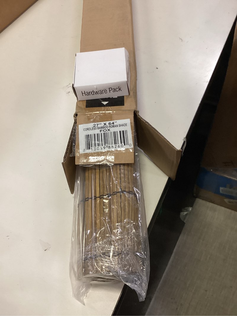 Condition photo showing New/Like New for CHICOLOGY Bamboo Blinds , Bamboo Shades , Roman Shades for Windows , Roman Window Shades , Window Shades for Home , Bamboo Shades for Patio , Blinds & Shades , Window Shade , 27"W X 64"H, Fox 27"W X 64"H Fox