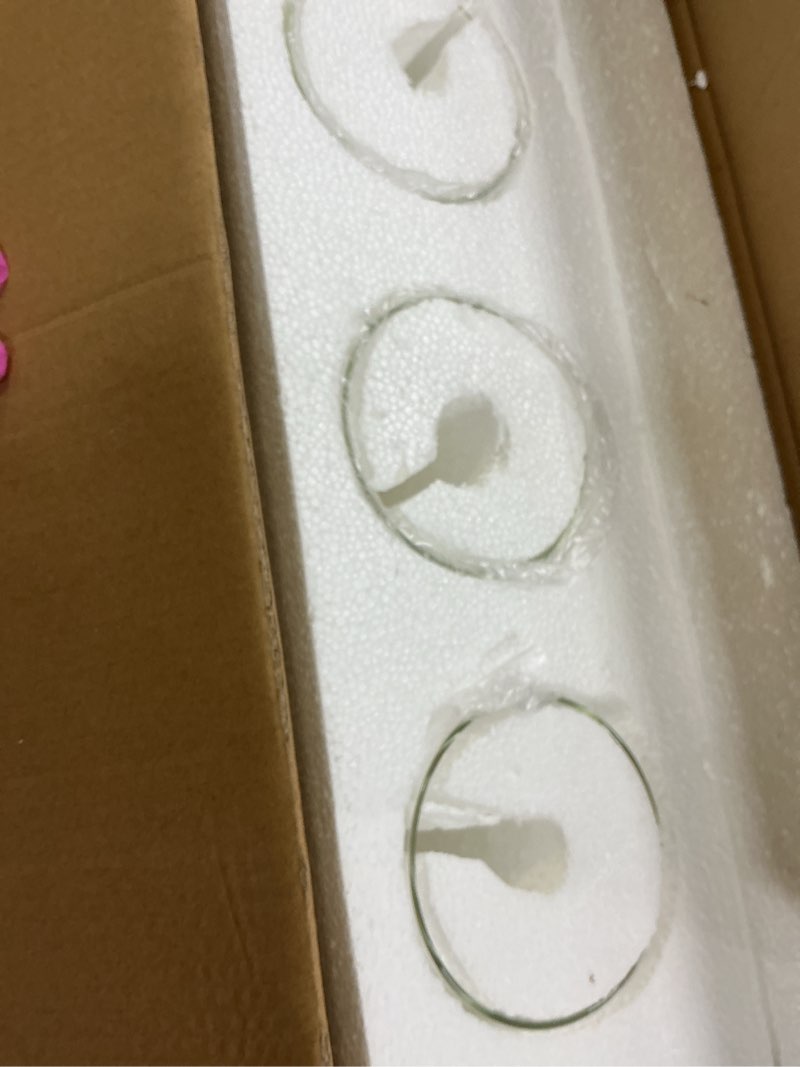 Condition photo showing Good Condition for Brushed Nickel Bathroom Light Fixtures, Wall Mounted 4-Light Bathroom Lights Over Mirror with Clear Glass Shade,Wall Sconces for Kitchen Living Room Bedroom Brushed Nickel 4-Light