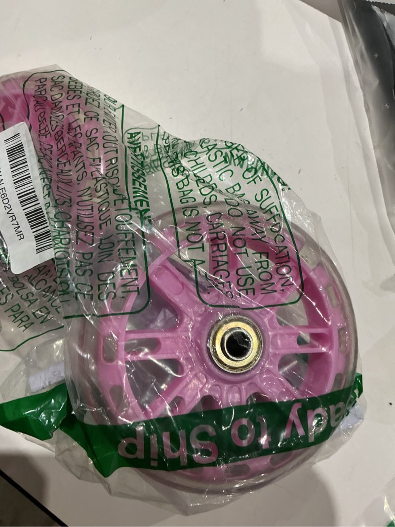 Condition photo showing As Is for training wheels for bicycle,flash mute wheel compatible for bikes of 12 inch 1 pair (light pink)