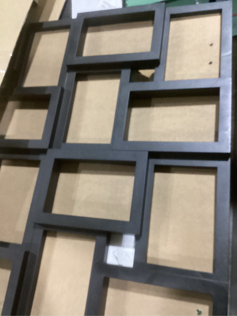 Condition photo showing New/Like New for j.m.deco collage picture frames for wall 16 opening, large photo frame collage wall hanging for 4x6 photo, reunion friends family memory, christmas gift - black 16 opening black