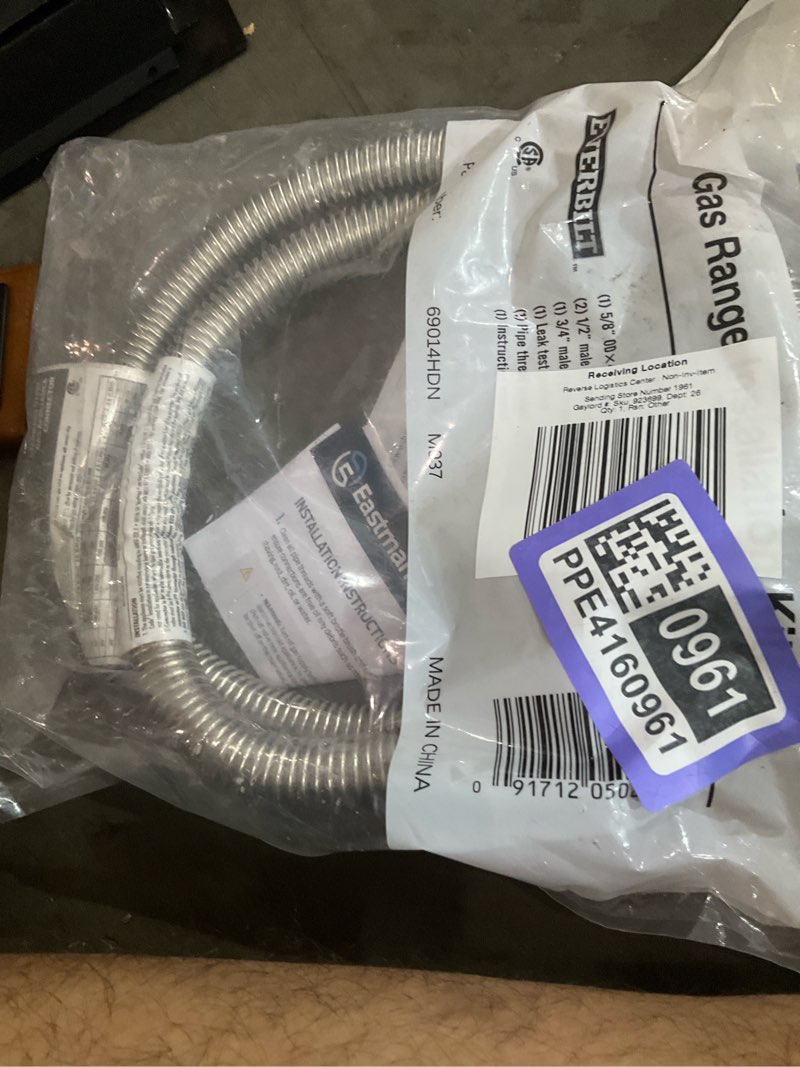 Condition photo showing As Is for everbilt gas range installation kit 48  69014hdn