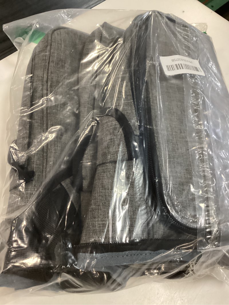 Condition photo showing New/Like New for homest sewing machine carrying case with multiple storage pockets, universal tote bag with shoulder strap compatible with most standard singer, brother, janome, grey (patent design) sewing machine bag style 1 grey