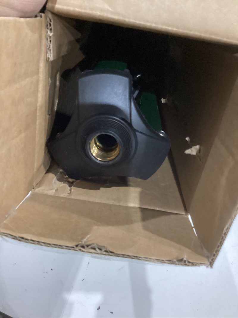 Condition photo showing As Is for orbit 1/2 -inch heavy-duty brass impact sprinkler on adjustable 22-48-inch metal tripod base