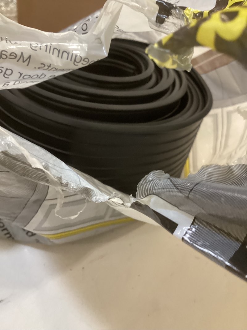Condition photo showing As Is for wayne dalton 18-ft x 3-in x 0.6 mils black vinyl garage weatherstrip