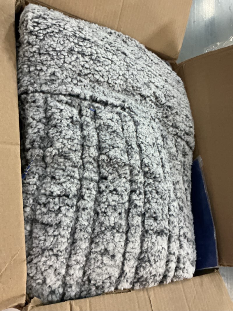 Condition photo showing Good Condition for Sealy Electric Blanket Full Size, Soft Sherpa Heated Blanket Single Control with 10 Heating Levels & 1 to 12 Hours Auto-Off Settings Over-Heated Protection 80"x84" Machine Washable, Charcoal Charcoal Full Size 80" x 84"