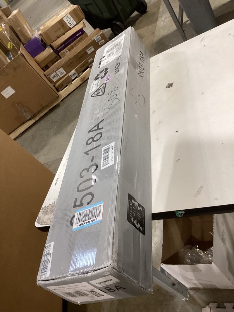 Condition photo showing Good Condition for hunlostten 18in full size bed frame no box spring needed, heavy duty metal platform bed frame full with round corners, easy assembly, noise free, black full 18 inch