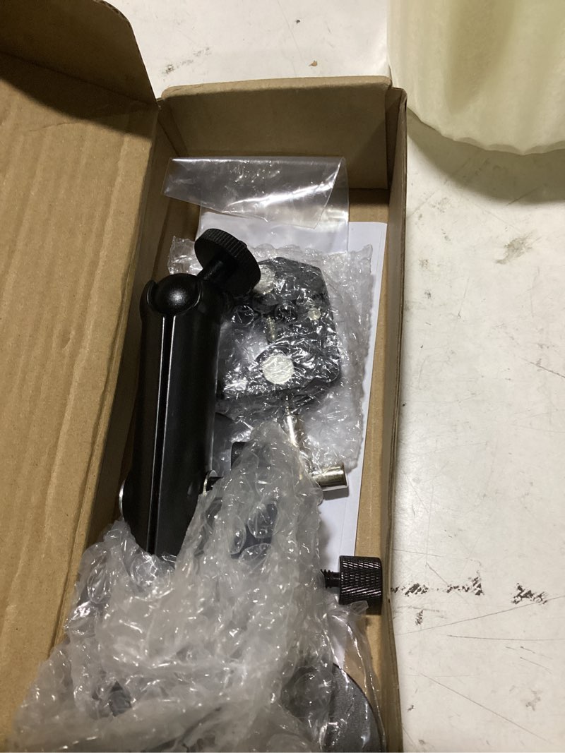 Condition photo showing Good Condition for starlink mini mount for 2025 starlink mini, c-clamp pipe mount with 9.17 inch arm and 1/4"-20 screw adapter, heavy duty starlink mini accessories for rv, boat, truck, pole and tripod