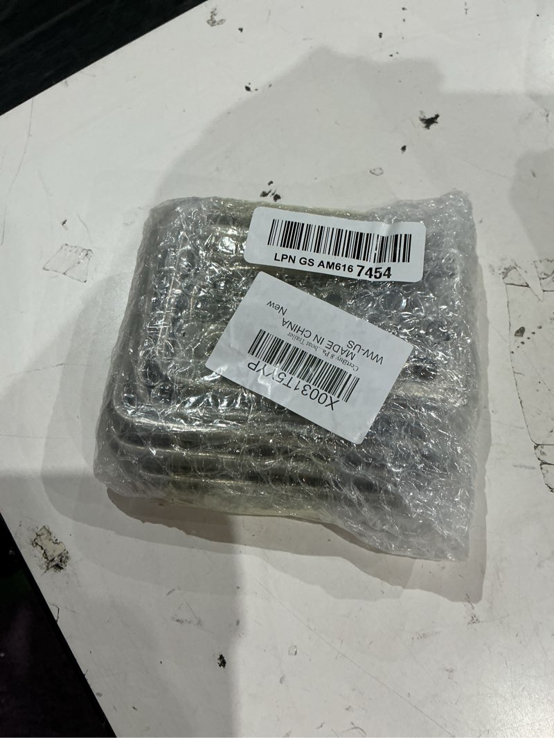 Condition photo showing As Is for certbuy 8 pack square u-bolts 2-1/2" inner width 100mm length 304 stainless steel u-bolts with washers and nuts replacement parts and accessories for automobiles trailer, ski boat, or sailboat trailer