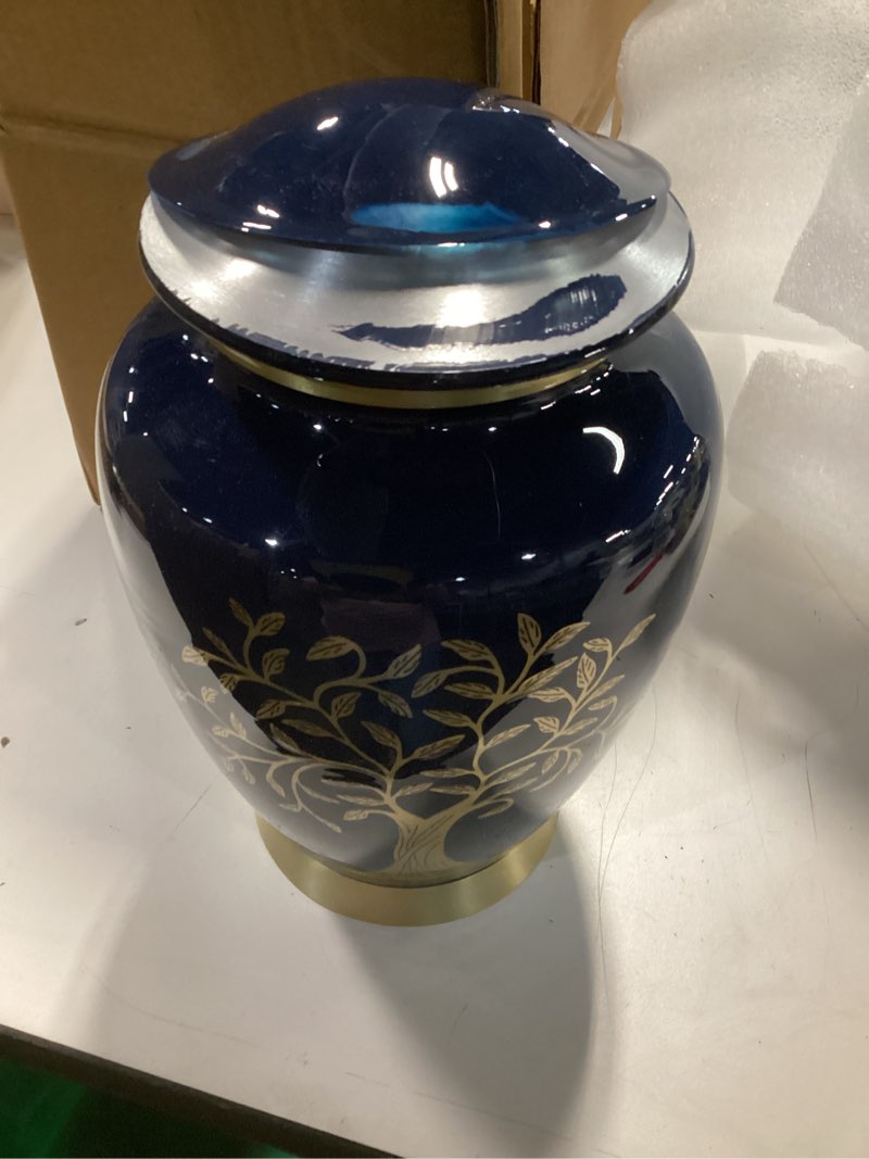 Condition photo showing As Is for Trupoint Memorials Cremation Urns for Adult - Handcrafted Cremation Urn, Large Burial Urns for Ashes Adult Male - Urns for Human Ashes Adult Female, Funeral Decorative Urns - Up to 200 LBS