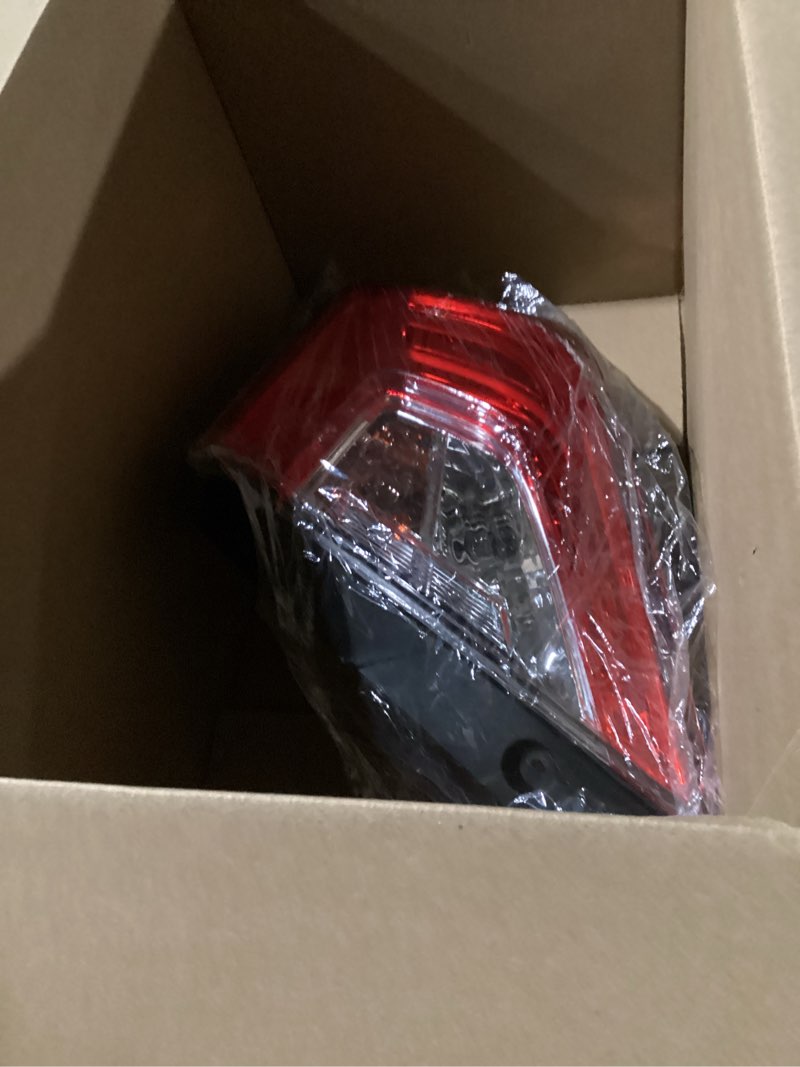 Condition photo showing As Is for With Side Marker LH Outer Tail Light Fit for 2016 2017 2018 2019 2020 2021 Honda Civic 4-Door Sedan Rear Lamp With Bulbs Rear Lights Left Driver Side HO2804110 33550TBAA01