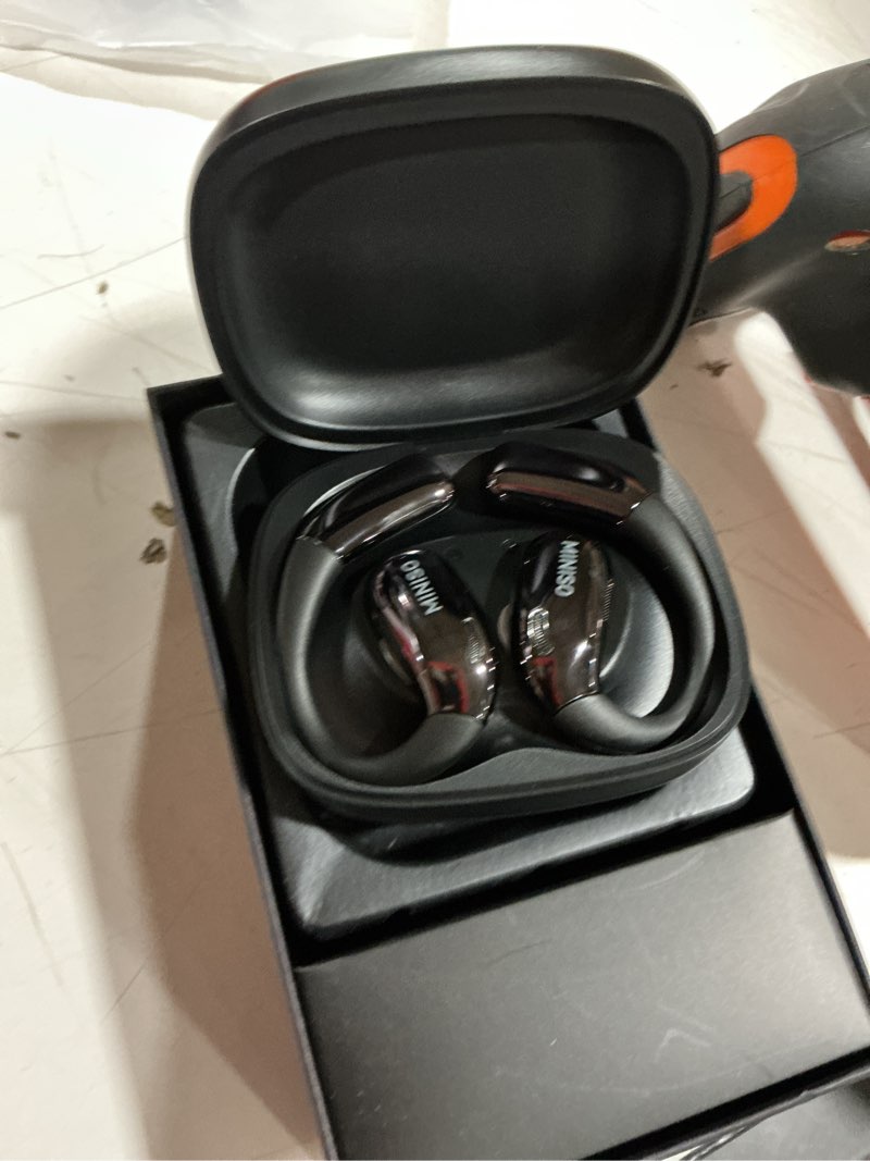 Condition photo showing Good Condition for miniso x28 ai translation earbuds open ear wireless bluetooth earbuds ows support 150 languages real time translation sports headphones ipx5 waterproof for travel business learning meeting black x28 black