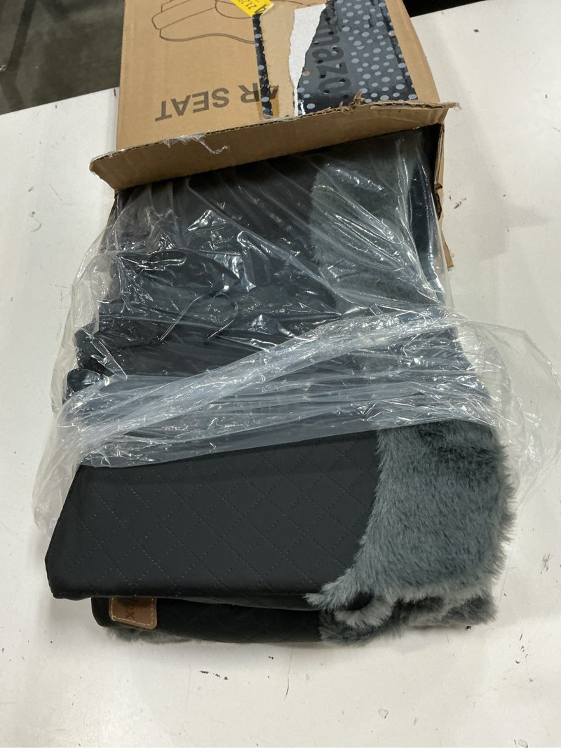 Condition photo showing Good Condition for portable small dog seat for car, luxury center console dog car seat booster with safety tethers, anti-collapse pet travel carseat for suv, truck (black/grey) black/dark gery small