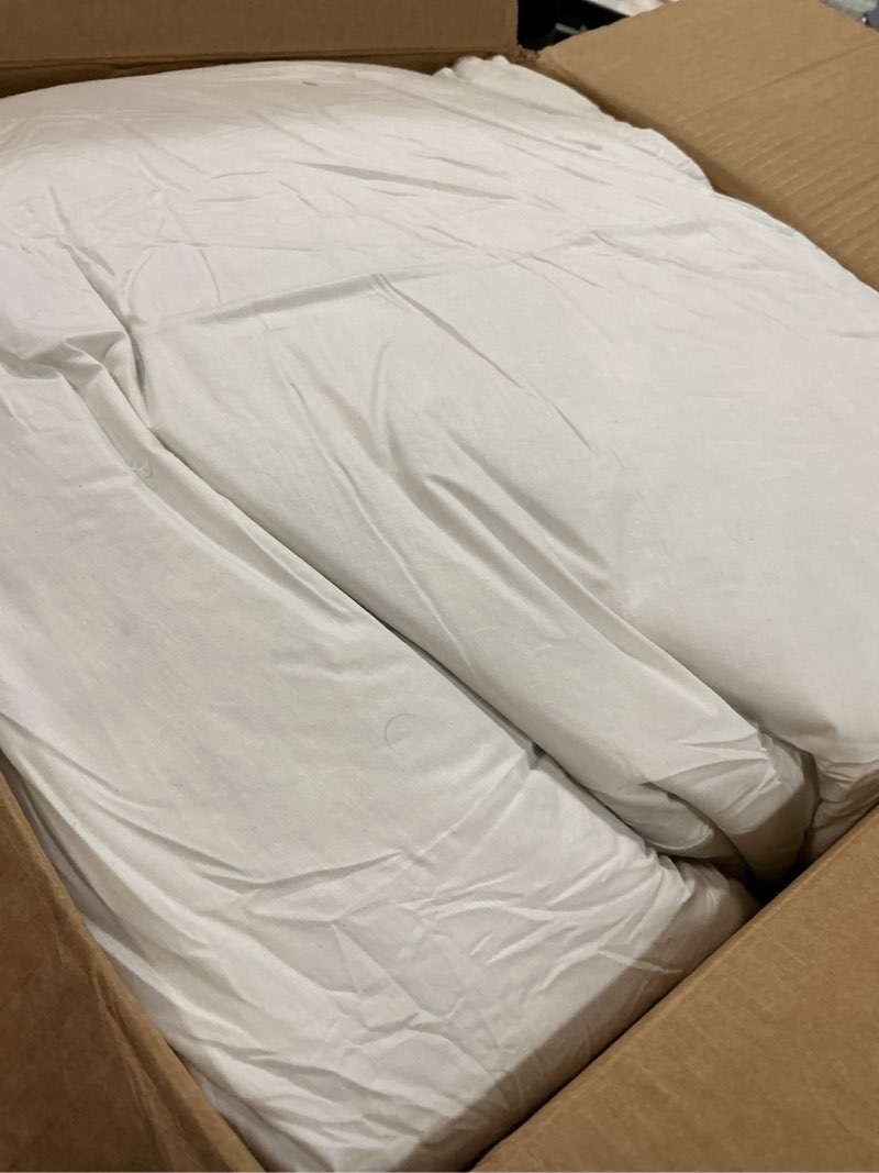 Condition photo showing As Is for MIULEE 26x26 Euro Pillow Inserts,Set of 2 Down Feather Throw Pillows for Couch Sofa Bed, Decorative Fluffy Throw Pillow Inserts Cotton Fabric,White 2 26x26 Inch