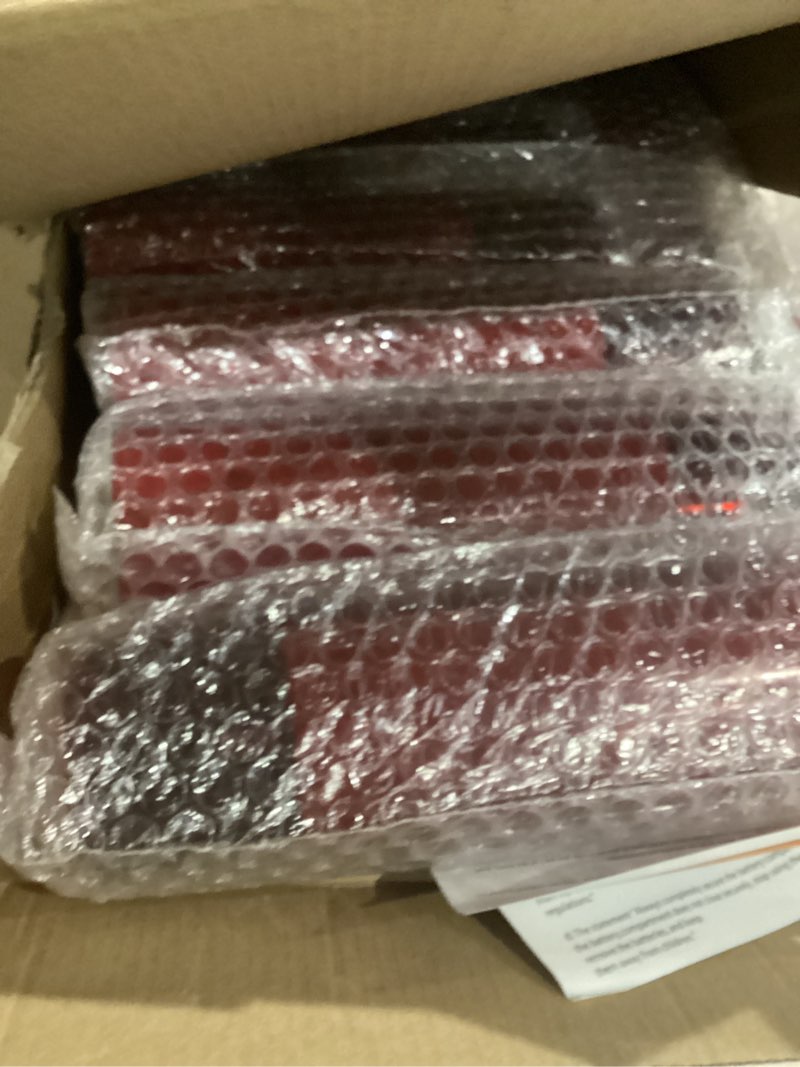 Condition photo showing As Is for Flameless Candles,with Embedded Star String, Battery Operated Candles Flickering LED Pillar Candles with Remote Control and Timer, Home Decoration Add a Warm and Romantic Atmosphere?Set of 7 (Red) Red-7