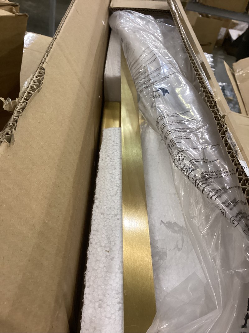 Condition photo showing As Is for Gold Vanity Light - 24 Inch Modern Bathroom Light Fixture Over Mirror 18W 3000K Warm Lighting Dimmable LED Vanity Lights for Bathroom Restroom Mirror Gold 24inch