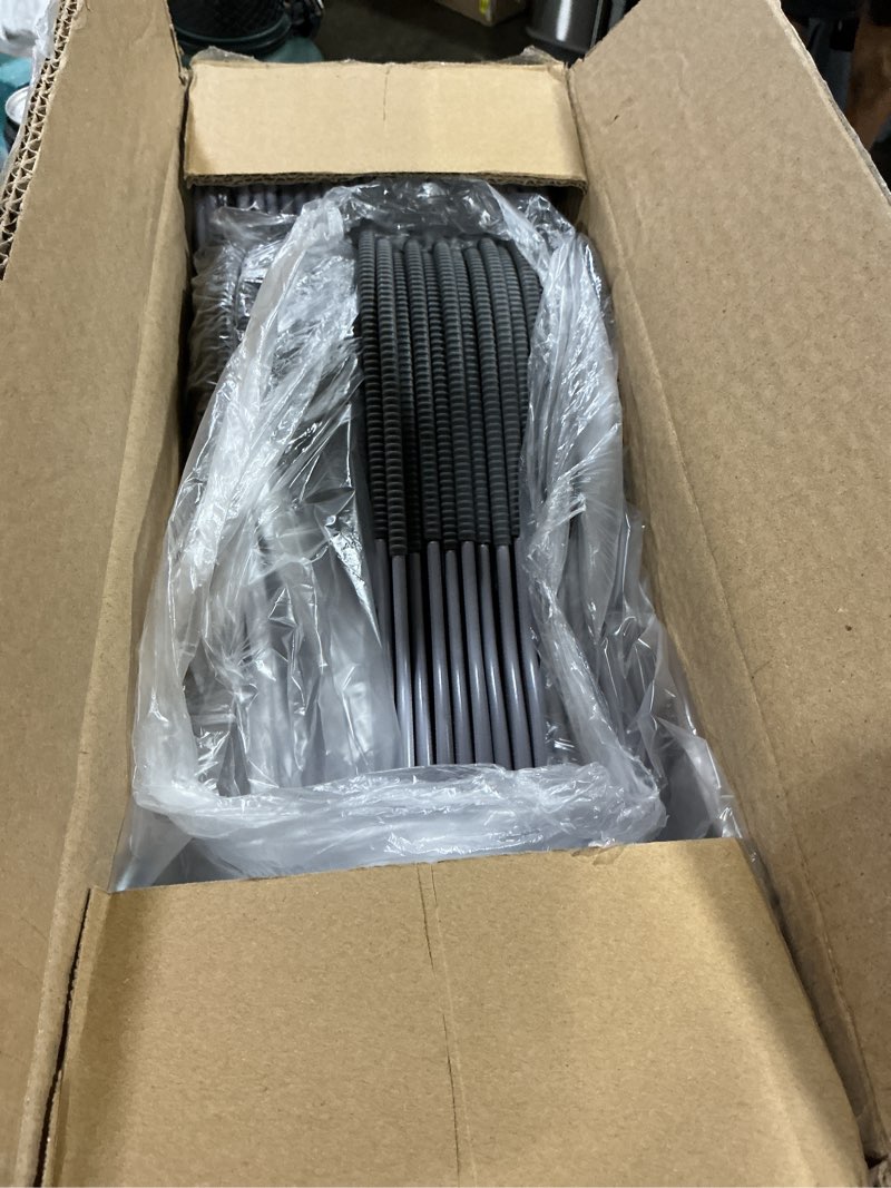 Condition photo showing New/Like New for oika hangers 50 pack, non-slip plastic hangers, 0.2" thickness slim coat hangers – heavy duty,space-saving (16.5inch-grey) gray