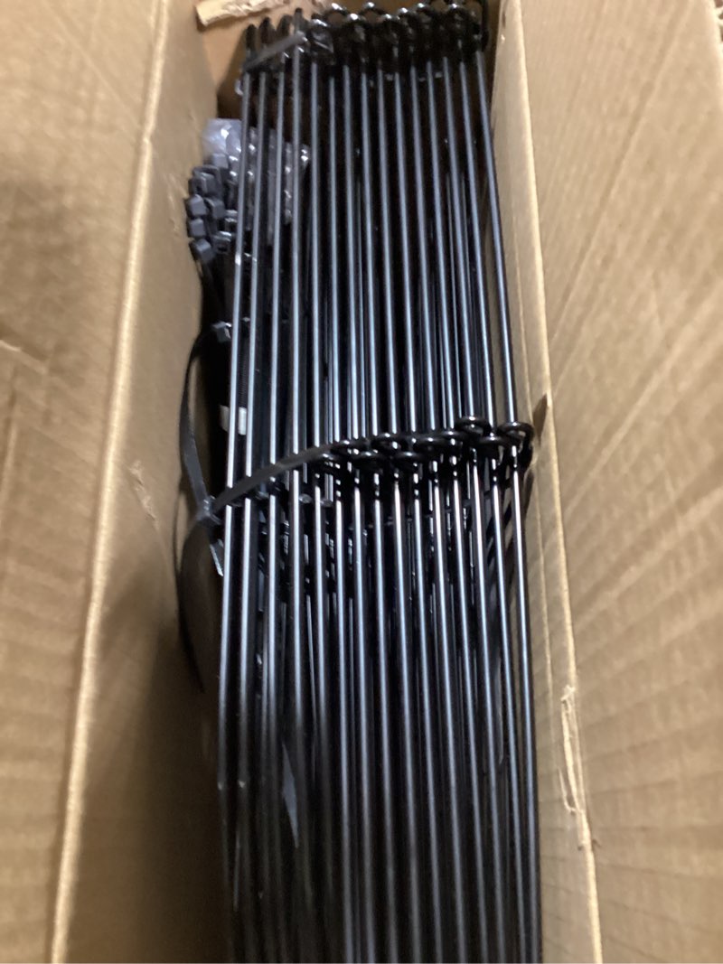 Condition photo showing As Is for bshapplus® garden fence 10 pack ,32in (h) x 11ft (l) metal fence,rustproof decorative fence,animal wire fence,wrought iron fence, outdoor picket fencing no-dig for yard, lawn and patio borders