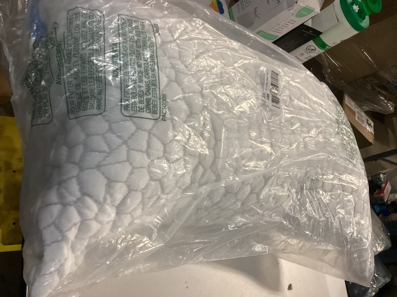 Condition photo showing New/Like New for Side Sleeper Pillow for Neck and Shoulder Pain Relief, Cervical Neck Support Pillow for Side Sleepers, Cooling Shredded Memory Foam Pillows for Hot Back Sleepers, Adjustable Curved Queen Bed Pillows Queen (1 Count) Crescent White(cooling)