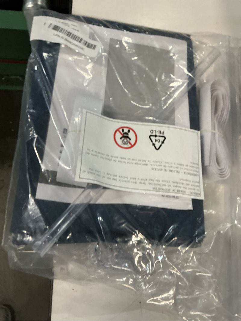 Condition photo showing New/Like New for LazBlinds 100% Blackout Roller Shades, No Tools No Drill Cordless Blinds for Windows, Thermal Insulated UV Protection Privacy Window Shades for Bedroom (48''W x 72''H, Navy Blue) Navy Blue 48''W x 72''H