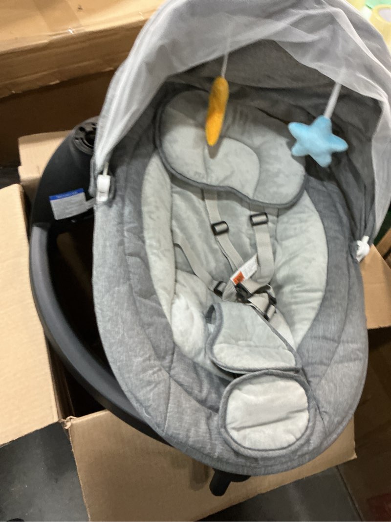 Condition photo showing As Is for Baby Swings for Infants, Portable Baby Swing for Indoor and Outdoor, Bluetooth Baby Swing with Music Speaker, 5 Point Harness Belt, 5 Speeds and Timing