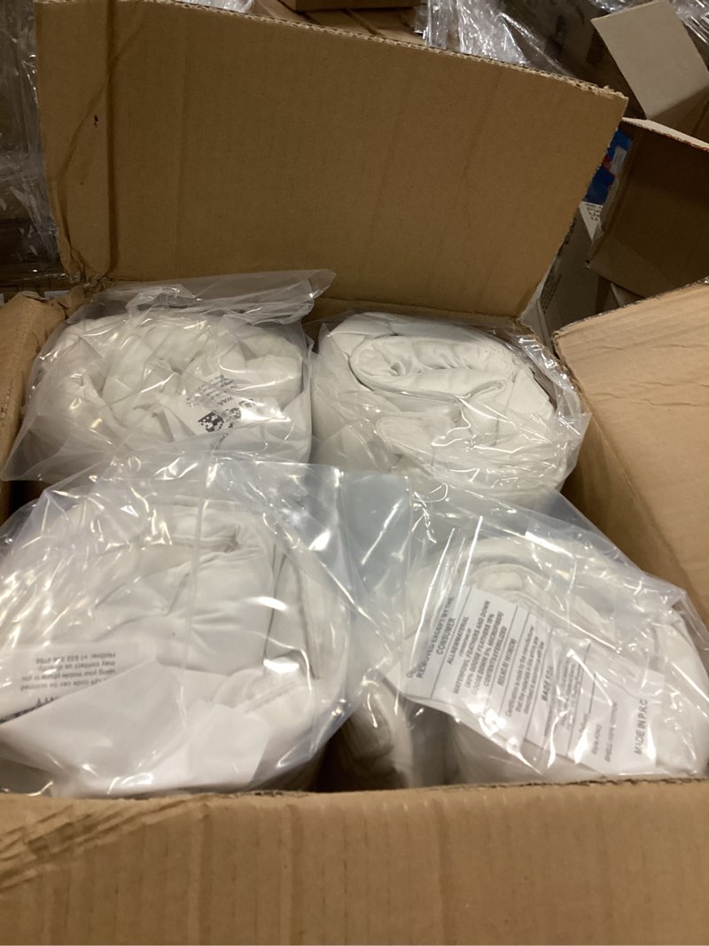 Condition photo showing New/Like New for BHZ King Size Pillows Set of 4 Feather Down Hotel My King Pillows Bed Goose Pillow Luxury 4 Pack Pillow for Sleeping Side Sleepers Soft Support Gifts White King (Set of 4)